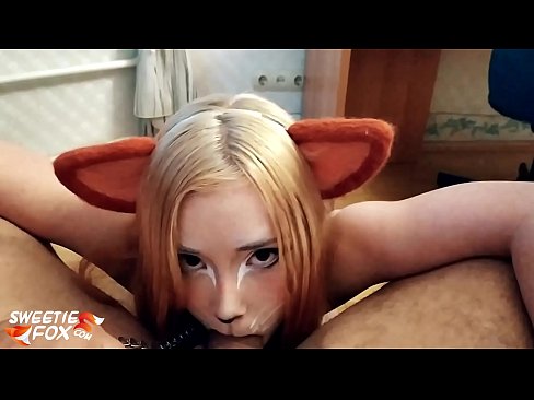 ❤️ Kitsune आफ्नो मुखमा डिक र कम निल्यो सेक्स  ☑